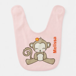 Monkey Pun Cute Funny Personalized Baby Bib