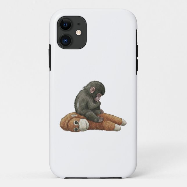 Monkey Punch, Baby Monkey Orangutan Hug  Case-Mate iPhone Case (Back)