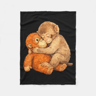 Monkey punch graphic tee  fleece blanket