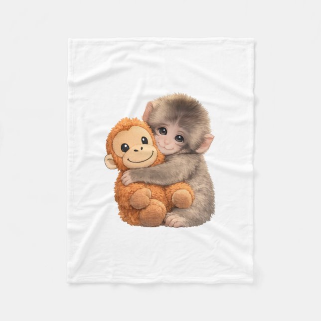 Monkey Punch & His Best Friend Fleece Blanket (Front)