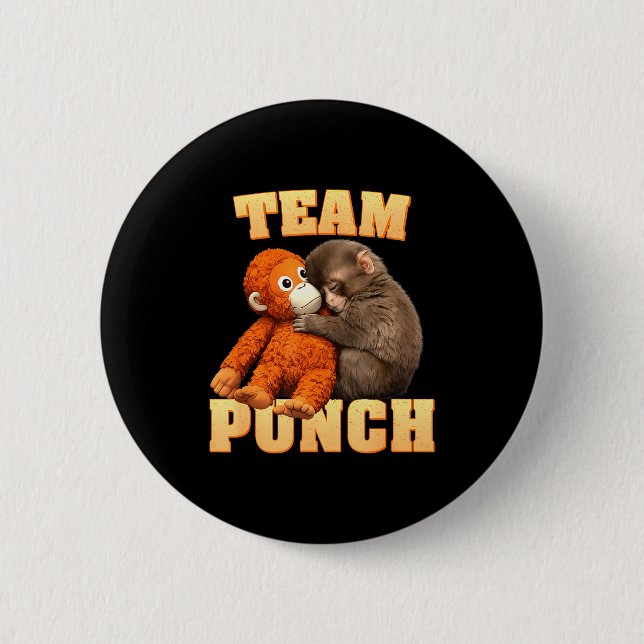 Monkey punch team punch  button (Front)