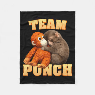 Monkey punch team punch fleece blanket