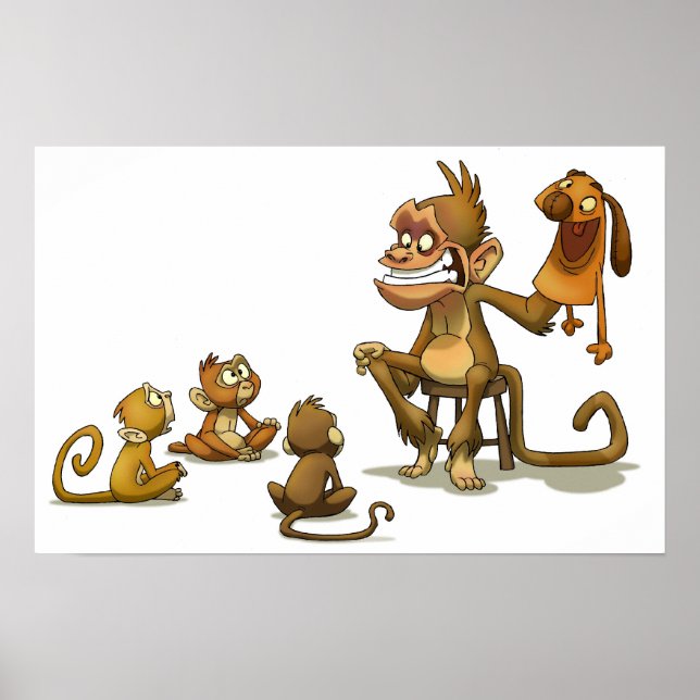 Monkey Puppet Show Poster (Front)