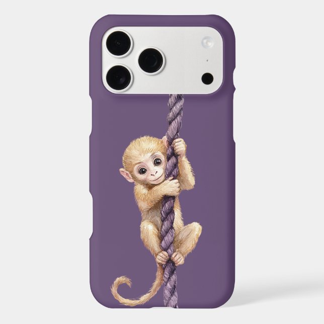 Monkey Purple Rope iPhone Case (Back)