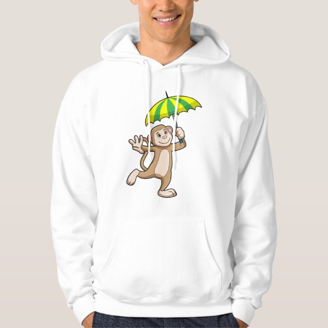 Monkey Rain Umbrella Hoodie (Front)