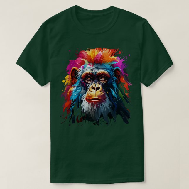 Monkey Rainbow T-Shirt (Design Front)