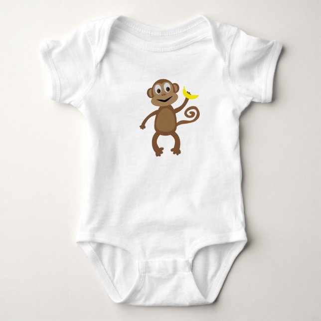 Monkey - Rainforest Baby Bodysuit (Front)