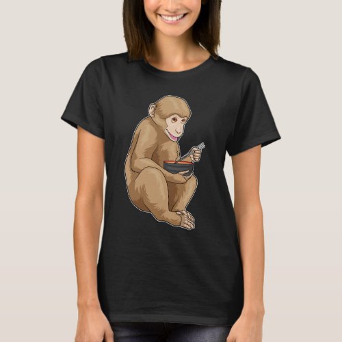 Monkey Ramen Bowl T_Shirt