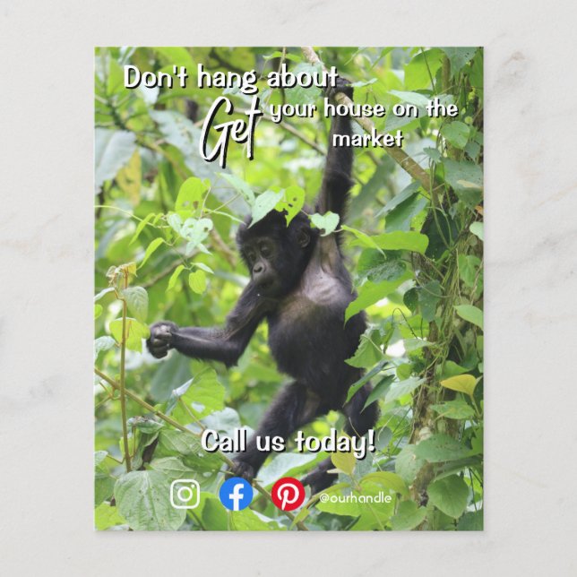 Monkey Real Estate Mailer Get Your Home Sold Flyer (Front)