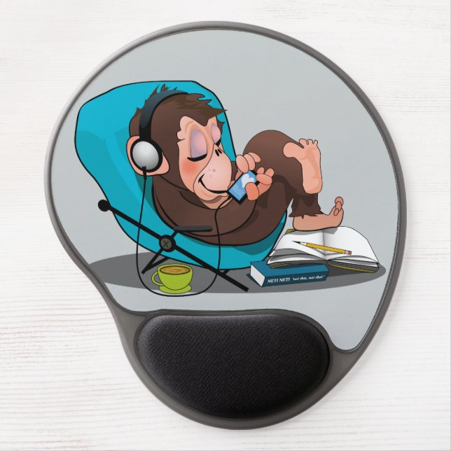 monkey resting on comfy chair mouse pad (Front)