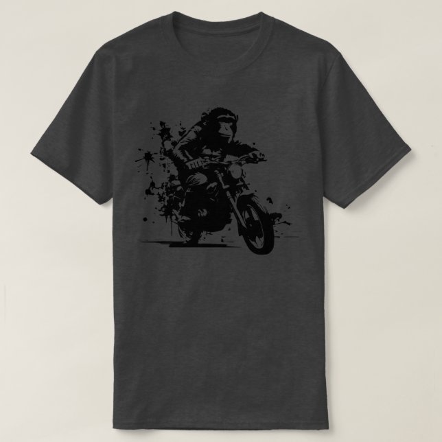 monkey riding on the motorbike T-Shirt (Design Front)