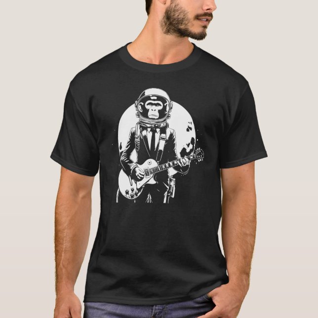 monkey rock astronaut  T-Shirt (Front)