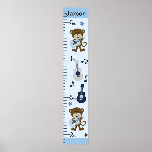 Monkey Rocker Growth Chart Keep at 8x44! (Front)