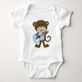 Monkey Rocker Guitar Player Baby Bodysuit