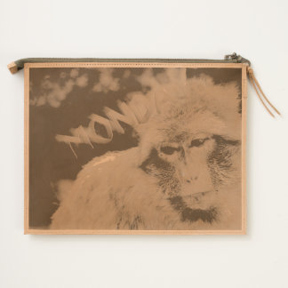 Monkey sad about monday travel pouch