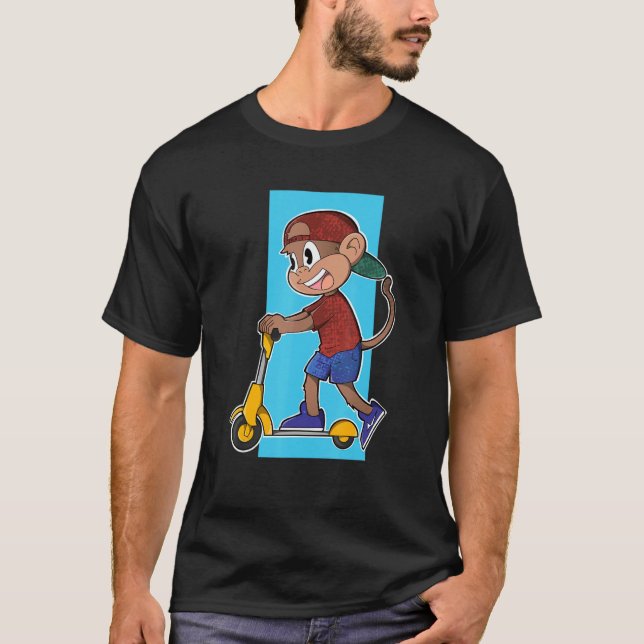 Monkey Scooter T-Shirt (Front)