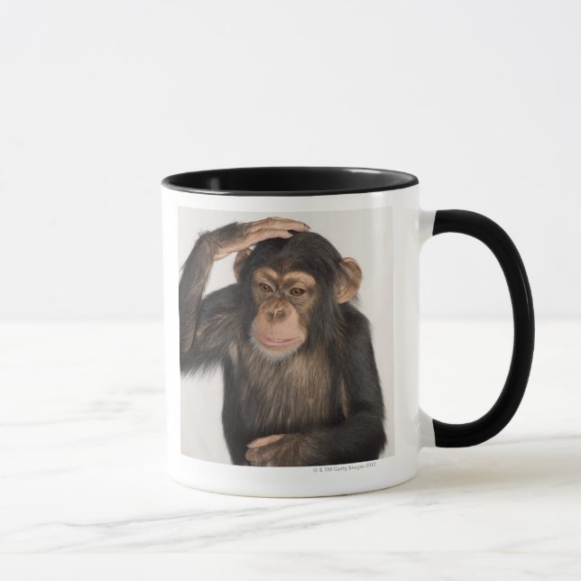 Monkey scratching its head mug (Right)