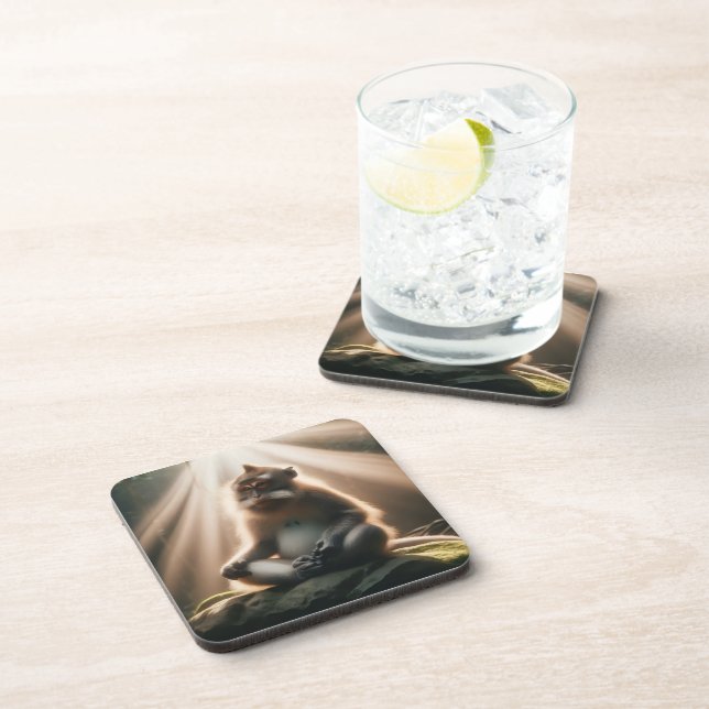 Monkey See Beverage Coaster (Right Side)