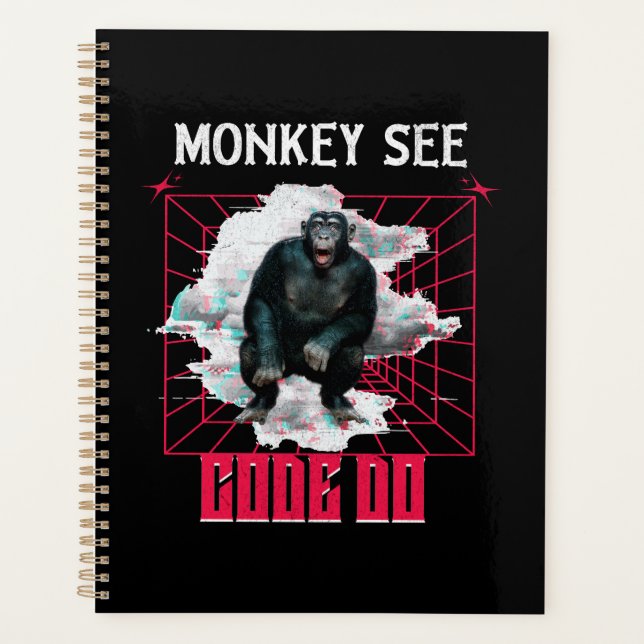 Monkey See Code Do Funny Web Developer Planner (Front)