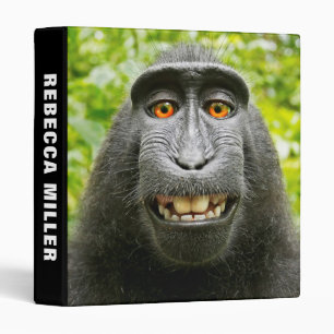 Monkey Selfie 3 Ring Binder