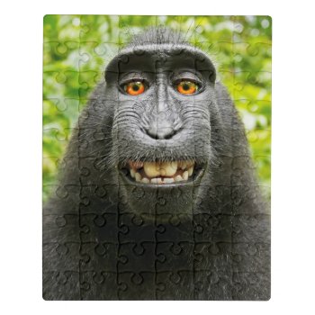 Monkey Selfie Jigsaw Puzzle by theworldofanimals at Zazzle