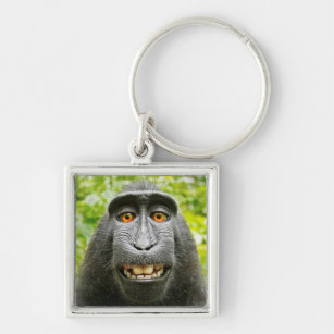 Monkey Selfie Square Sticker