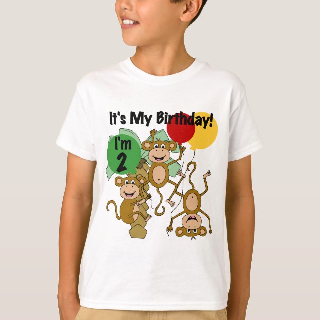 Monkey Shine 2nd Birthday Tshirts and Gifts (Front)