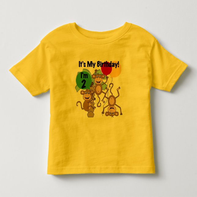 Monkey Shine 2nd Birthday Tshirts and Gifts (Front)