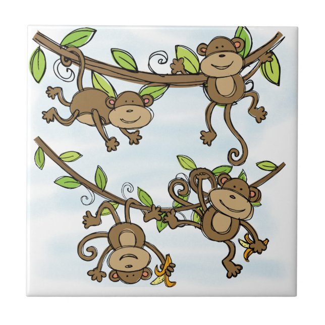 Monkey Shine Ceramic Tile (Front)