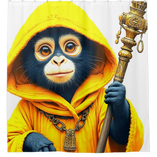 Monkey Shower Curtain (Front)