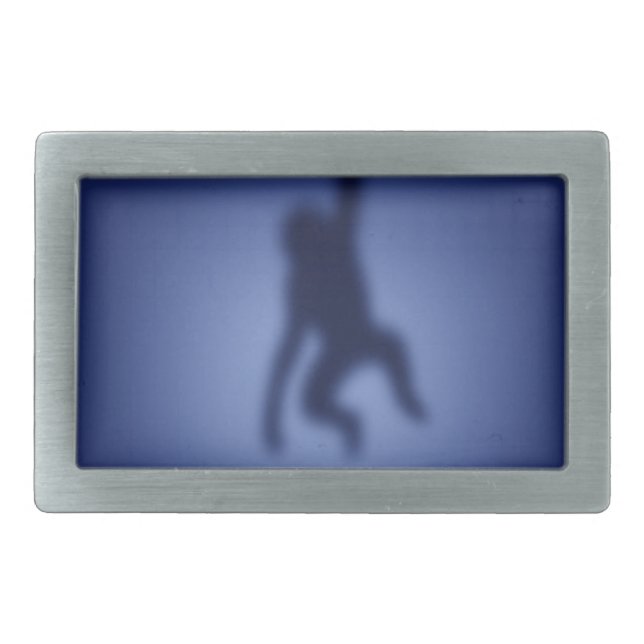 Monkey silhouette belt buckle (Front)