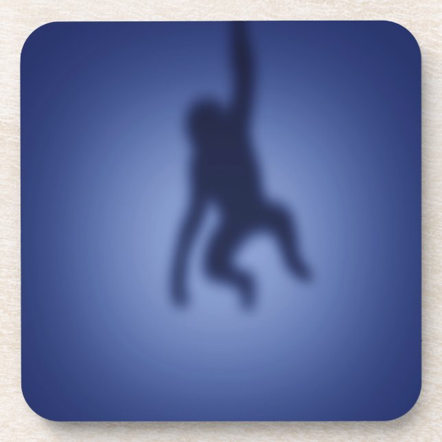 Monkey silhouette beverage coaster (Front)