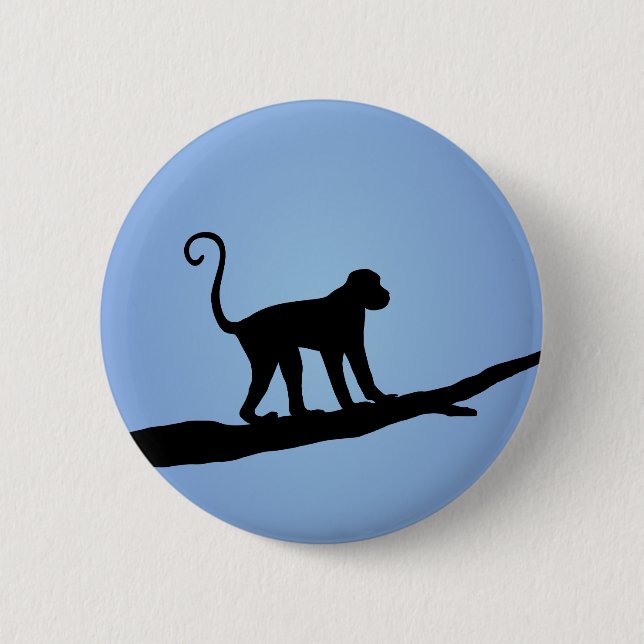 Monkey Silhouette Button (Front)