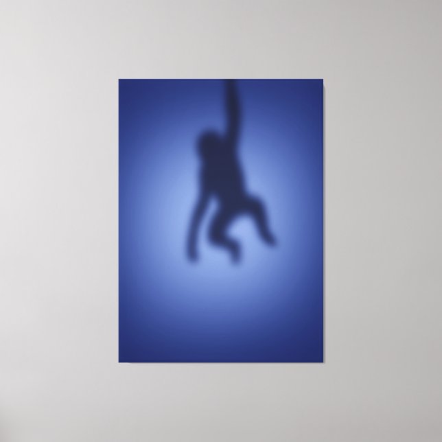 Monkey silhouette canvas print (Front)