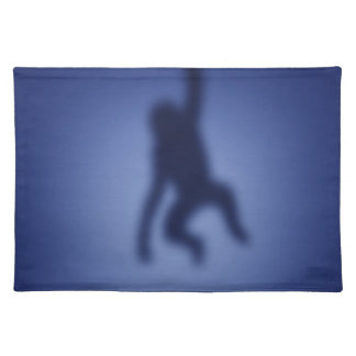 Monkey silhouette cloth placemat