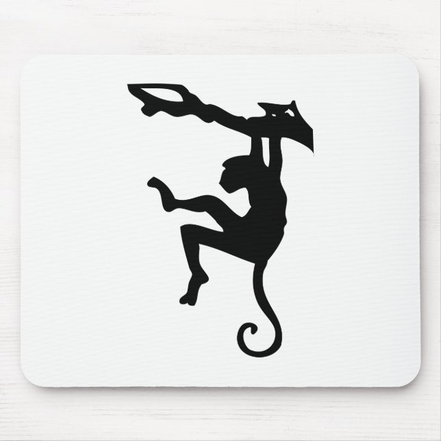 Monkey Silhouette Mouse Pad (Front)