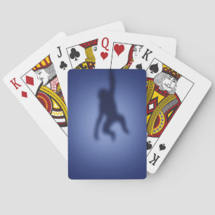 Monkey silhouette poker cards