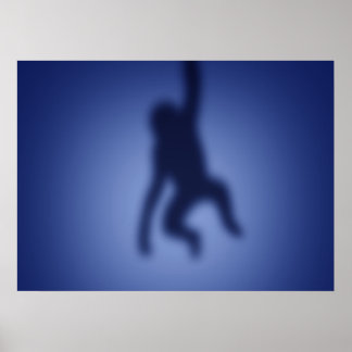 Monkey silhouette poster