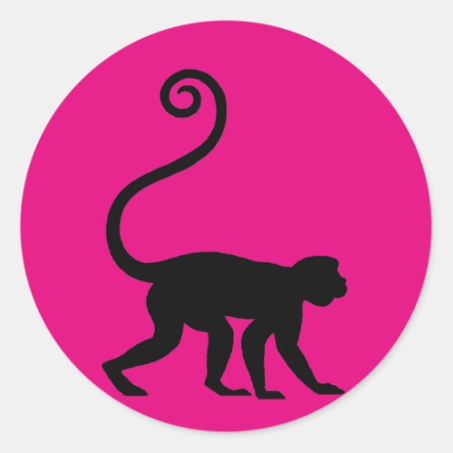 Monkey Silhouette Stickers