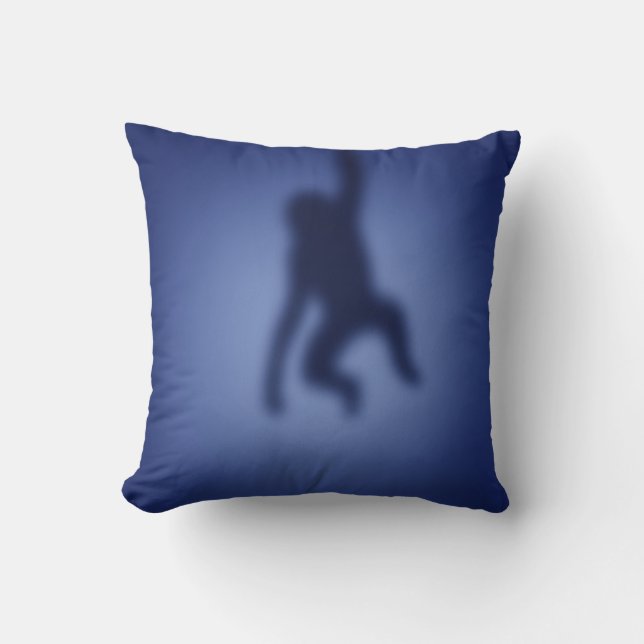 Monkey silhouette throw pillow (Front)
