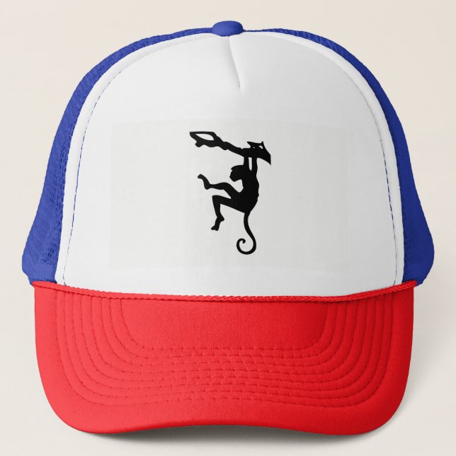 Monkey Silhouette Trucker Hat (Front)