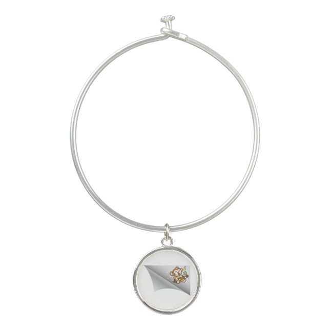 monkey sing under the patch bangle bracelet (Front)