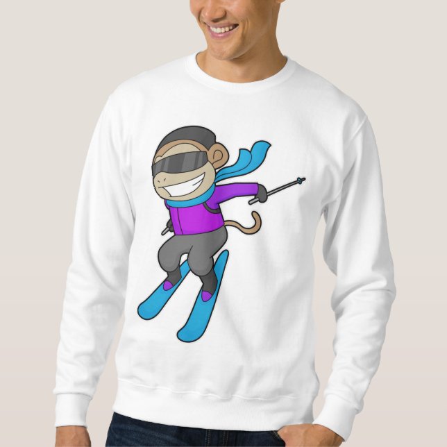 Monkey Skier Ski Sweatshirt (Front)