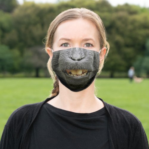 Monkey Smile Face Teeth Photo Adult Cloth Face Mask