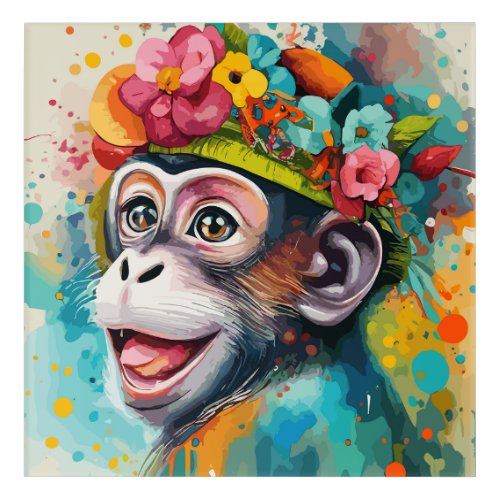 Monkey Smiling Acrylic Print