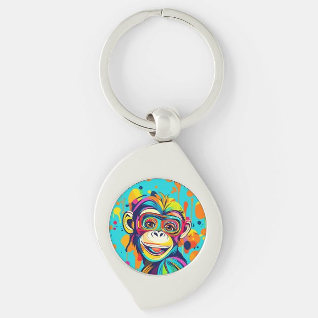 Monkey Smiling Keychain (Front)