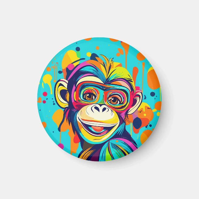 Monkey Smiling Magnet (Front)