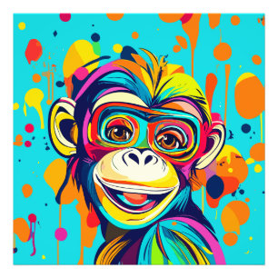 Monkey Smiling Photo Print