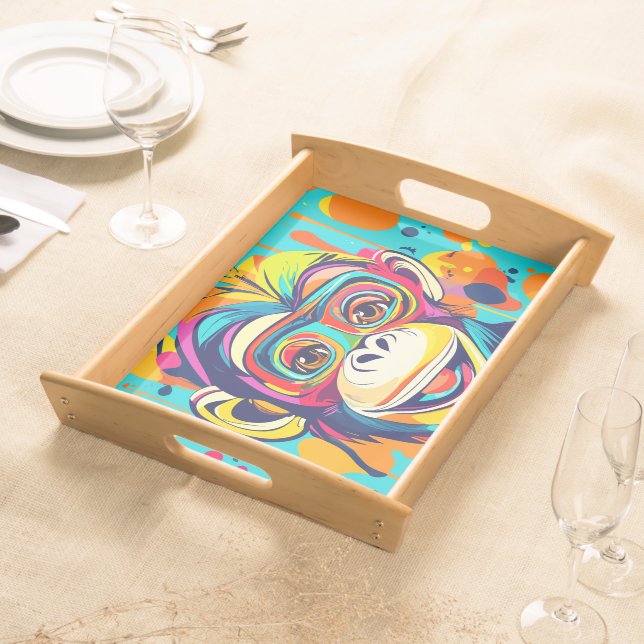 Monkey Smiling Serving Tray (Front)