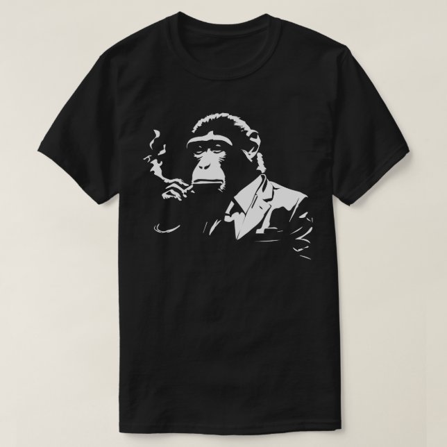 monkey smokes T-Shirt (Design Front)